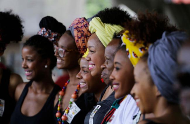 Women standing together for a photo