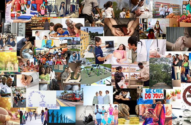 Collage of images that represent the projects funded over the last six years.