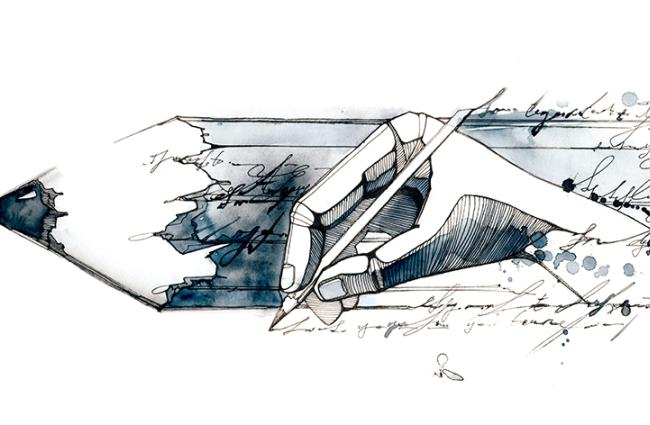 Decorative image embodying writing 
