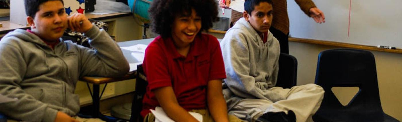 students and teacher in classroom