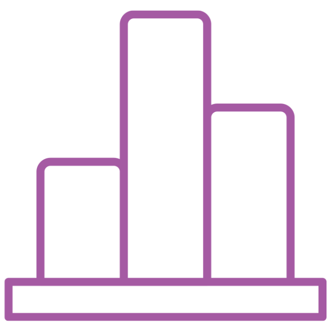 Simple line drawing of a bar graph