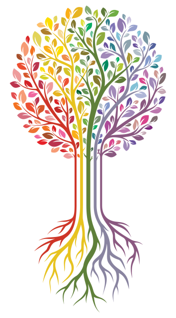 Colorful illustration of a tree